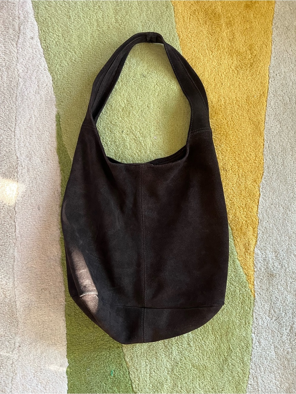 Brandy Mellville Classic Brown Suede Shoulder Bag